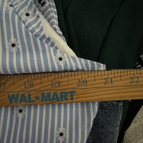 Loft wrap, dress floral stripe, nautical size large new lined - Picture 12 of 12